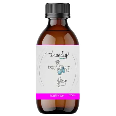 Produktbild von Laundry - Parfüm für die Waschmaschine, Duft für die Waschmaschine, Wäscheduft, Wäscheparfüm, Violeta und Rosa, 125 ml