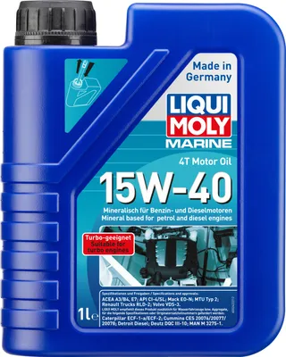 Produktbild von LIQUI MOLY Marine 4T für 15W-40 1 Liter Motoröl Motorenöl Mineralisch MAN M 3275-1 MTU-2 VDS-3 Mack EO-N RLD-2 CATERPILLAR ECF-1-A CATERPILLAR ECF-2