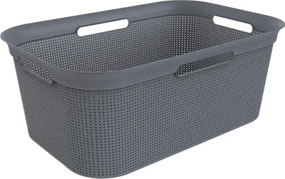 Produktbild von Rotho Wäschekorb 41L Brisen - Wäschesammler - Wäsche Korb 59,6 x 39,6 x 31,3 cm - Wäschebox Kunststoff - Aufbewahrungskorb Wäschebehälter
