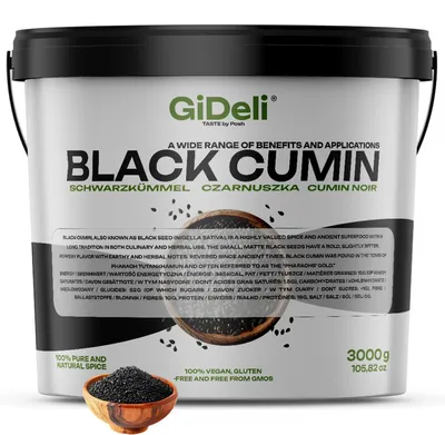 Image de Cumin noir 3 kg, graines entières, Nigella sativa, épice pour pâtisserie, 100 % naturel, végétalien, GiDeli