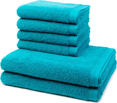 Produktbild von Möve Superwuschel 4 X Handtuch 2 X Duschtuch im Set Maximale Saugfähigkeit durch Premium Baumwolle, Flauschige Haptik dank hohen Flächengewichts, Schöne Details wie Biesenbordüre und Logo
