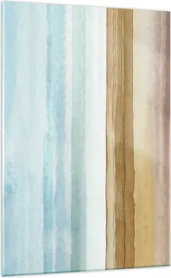 Produktbild von Bilder auf glas - Einteilig - Abstraktion Gürtel Gold - 70x100cm - Glasbilder - Wandbilder - Bilder - zum Aufhängen bereit - Wanddekoration aus Glas - Glas Bilder - Wandbild auf Glas - GPA70x100-4263