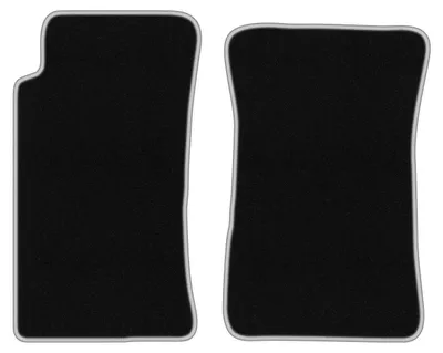 Produktbild von Fußmatten Automatten Velours Schwarz/Silber für Mazda MX-5 I 1989-1998 Set 2-tlg