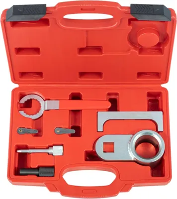 Immagine prodotto di Kit-set attrezzi per messa in fase motori, per il bloccaggio della cinghia di distribuzione dell'albero a camme del motore, compatibile con VW 2.4d 2.5 Tdi