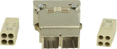 Immagine prodotto di Modulo HARTING Han MegaBit per 1 cavo + schermatura GND Inserto femmina (F) Connessione a crimpare, 8 poli + schermatura 50 V, 10 A - 1