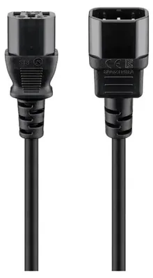 Produktbild von Goobay 95125, 1 m, Männlich/Weiblich, Schwarz