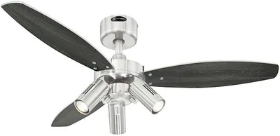 Produktbild von Deckenventilator Jet Plus Nickel 105 cm mit Beleuchtung und Fernbedienung
