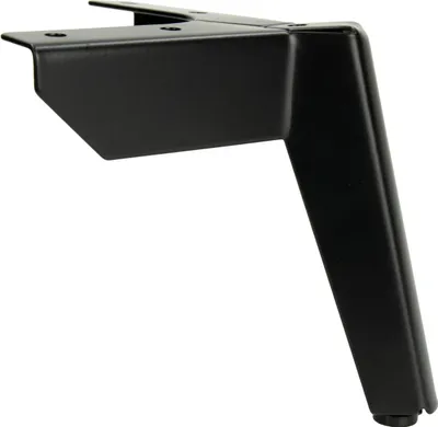 Zdjęcie produktu dla Noga meblowa w stylu loft kotwica czarny mat, wysokość 12 cm - Elegancka metalowa rama do sof, krzeseł i komód, w tym ochraniacz na podłogę.