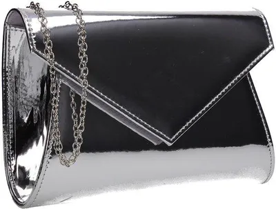 Image de Sac à main argenté pour femme, uni, taille unique