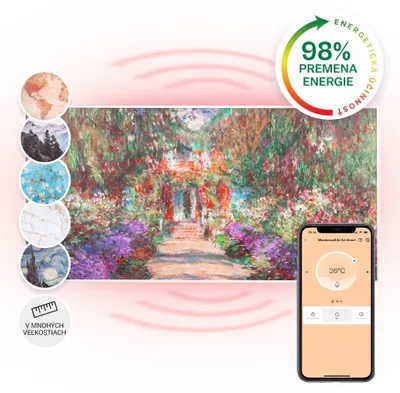 Obrázok produktu pre Klarstein Infračervený ohrievač s termostatom, elektrický ohrievač 700 W, infračervený ohrievač smart home pre montáž na stenu, IR s ovládaním pomocou aplikácie IoT/WiFi, plochý ohrievač odolný voči vlhkosti, nástenný ohrievač bez CO2