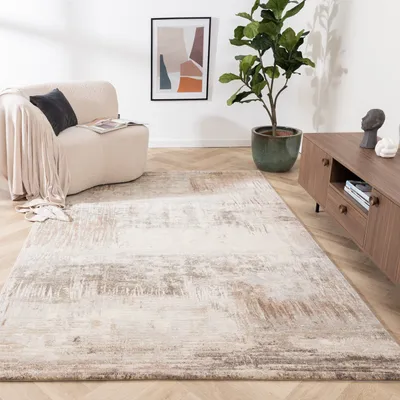 Produktbild von Volero - Teppich Abstrakt - Xavier Scratch Taupe Grau - 240x330 cm - Wohnzimmer, Esszimmer, Schlafzimmer - Klassik, Industrielle, Modern