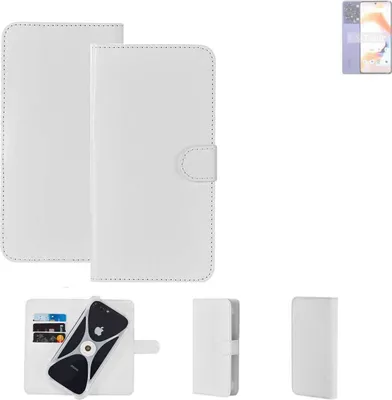 Produktbild von K-S-Trade Handy Hülle Schutz Hülle kompatibel mit UMIDIGI A15 Pro 5G Cover Case Bookstyle Bumper weiß 1x