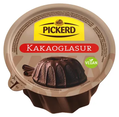 Produktbild von Pickerd Kakaoglasur im Gugelhupf Förmchen zum glasieren 500g