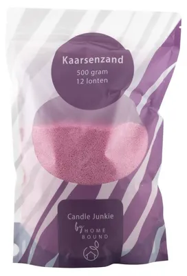 Imagen del producto de HomeBound, polvo para velas, 500 g, color lila, con 12 mechas