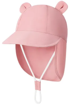 Produktbild von Schirmmütze Kinder mit Nackenschutz Baby Sonnenhut UV SPF50+ Ohrentraum-Design 12-24 Monate Rosa