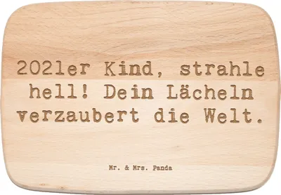 Produktbild von Mr. & Mrs. Panda Schneidebrett Spruch 2021 Geburtstag - Transparent - Geschenk, Holzbrett, Frühstücksbrettchen, Happy Birthday, Küchenbrett, schneidbrett, Holzbrettchen