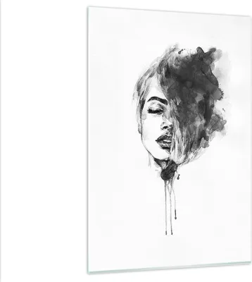 Produktbild von Bilder auf glas - Einteilig - Frau Gesicht Abstraktion - 80x120cm - Glasbilder - Wandbilder - Bilder - zum Aufhängen bereit - Wanddekoration aus Glas - Glas Bilder - Wandbild auf Glas - GPA80x120-4934