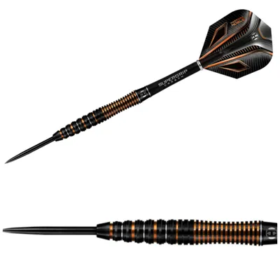 Produktbild von Harrows | Noble | Steeldarts | 90% Tungsten | 26g | Schwarz Gold | Torpedo Scallop | Dartpfeile Set
