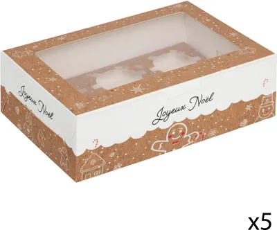 Produktbild von Set aus beigefarbenen cupcake-boxen - 5 five simply smart