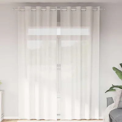 Image de Meubles Voile Rideaux avec oeillets 2 pcs. Blanc 4102154