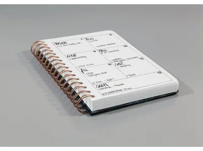 Produktbild von SIGEL JN601 Spiral-Notizbuch Jolie®, Hardcover, ca. A5, dotted, weiß/schwarz/rose, 240 S.
