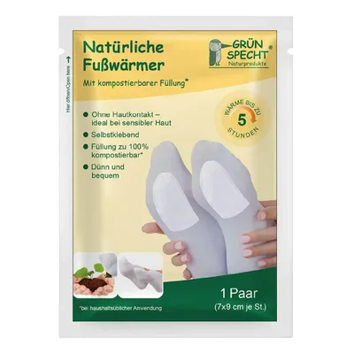 Produktbild von Natürliche Fußwärmer, 1 Paar (7 x 9 cm)