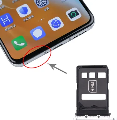 Produktbild von Für Huawei P40 NM Card Halter + SIM Card Tray Karten Halter + Micro SD Weiß Neu