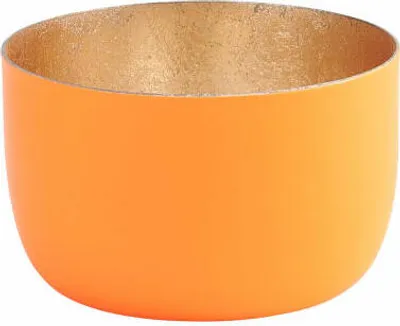 Produktbild von Gift Company Windlicht Madras S, Teelichthalter, Kerzenhalter, Eisen, Neon Orange, 5 cm, 1092503085