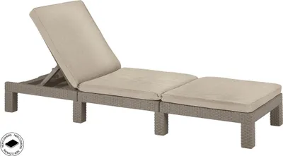 A studio shot of a chaise lounge.