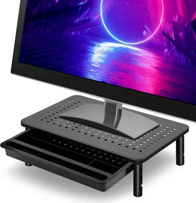 Produktbild von NANKIN Laptop-Monitorständer schwarz + Schublade