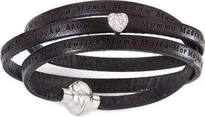 Produktbild von Armbanden Leder Amen Silber Kollektion - uni