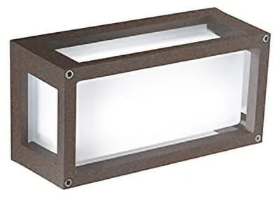 Produktbild von LED Wand- und Deckenleuchte 10W IP54 aus Corten-Aluminium, 3000K warmweiß, modernes robustes Design, ideal für den Innen- und Außenbereich geeignet