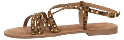 Image de Lazamani Tova  Sandalen Plat - Middelbruin - Maat 39