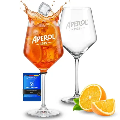 Produktbild von Maxito Aperol Gläser von hervorragender Qualität mit 400 ml im 2er Set als Geschenke für Frauen oder Aperol Geschenk - Aperol Spritz Gläser – Cocktail