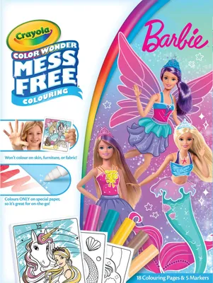 Image de Feutres Barbie Color Wonder avec 18 pages à colorier