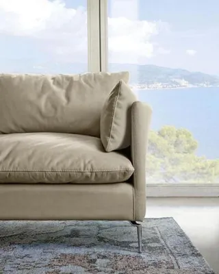 Produktbild von Ecksofa L Form Sofa 2 Sitzer Leder Luxus Design Wohnzimmer Couch Möbel Prianera