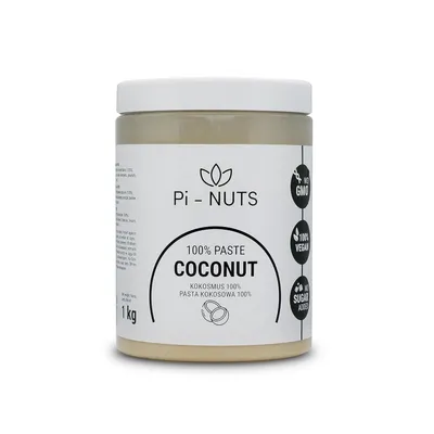 Produktbild von Pi-nuts Kokosmus 100% – 1 kg - Geröstete Kokosraspel - Cremiger Kokosaufstrich - Ohne Zusätze - Vegan & Natürlich