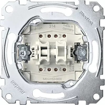 Image de MERTEN MEG3153-0000 Bouton-poussoir double 1S1OE 1 pôle 10A AC250V