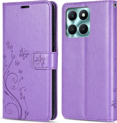 Produktbild von Hülle Honor X6B, Handy Tasche Handyhülle Flip Cover Wallet Case Klapphülle Etui Lila