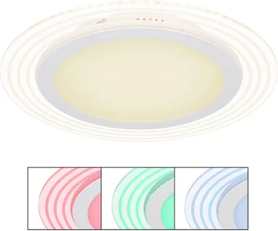 Produktbild von RGB LED Deckenleuchte, dimmbar, Fernbedienung, weiß, D 40 cm