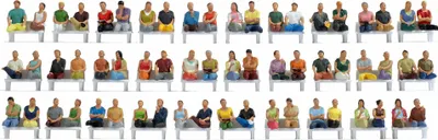 Produktbild von NOCH Mega-Spar-Set "Sitzende Passagiere", Mehrfarbig