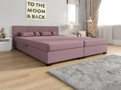 Obrázek produktu pro Americká postel s úložným prostorem 140x200 ROSIE 16 - růžová