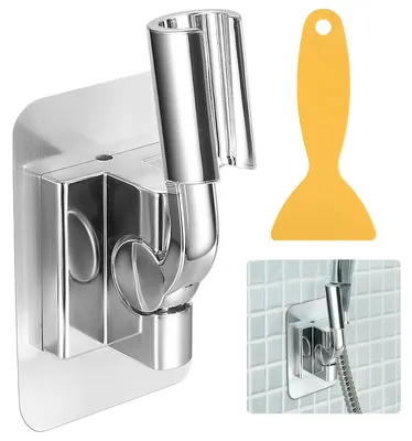 Immagine prodotto di TRANKIELO® - Supporto per soffione doccia senza foratura - Supporto per soffione doccia regolabile a 180 gradi - Forte adesione - Montaggio universale