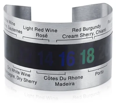 Weinthermometer mit LCD-Display, Edelstahl, 6 cm Durchmesser
