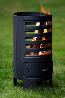 Produktbild von Feuersäule aus Gusseisen mit Aschekasten für Garten & Terrasse (61 cm)