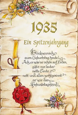 Produktbild von 91. Geburtstag Jahrgang 1935 Karte mit Umschlag, Innentext
