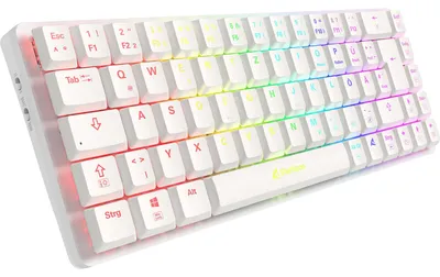Obrázok produktu pre Sharkoon PureWriter W65, Káblový a bezdrôtový, RF Wireless, Mechanický spínač kláves, QWERTZ, RGB LED, Čierna