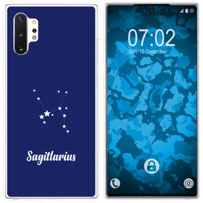 Produktbild von PhoneNatic Case kompatibel mit Samsung Galaxy Note 10+ Silikon-Hülle SternzeichenSagittarius M5