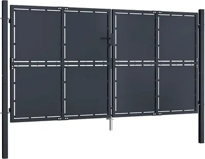 Produktbild von vidaXL Gartentor aus Stahl 300 x 175 cm Anthrazit