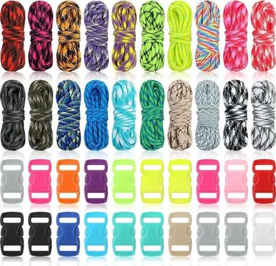 Obrázok produktu pre Súprava náramku na prežitie Kit 550 Paracord, 20 farieb